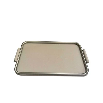 Rectangular Serving Tray with Handles Lightly Textured for Living Room, Entryway - Bild 1 von 4