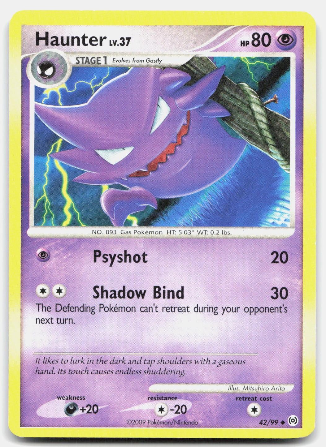 Haunter 42/99 Uncommon Arceus Pokemon Lightly Played