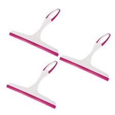 Tergi glass spatula shower with glass hole attachment, shower door, red, 3 pcs