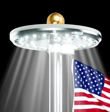 Deluxe Flag Pole Light Solar Powered - 1300 Lumen for Flagpole - Light Up Ame...