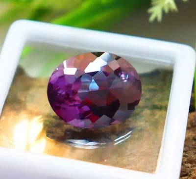 10 Ct+ Natural AA+ CERTIFIED Alexandrite Color Change Round Cut Loose Gemstone