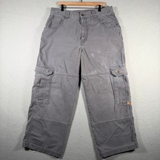 JNCO Jeans Underground Substance Grey Cargo Pants Mens 36x30 Wide Leg Baggy 90s