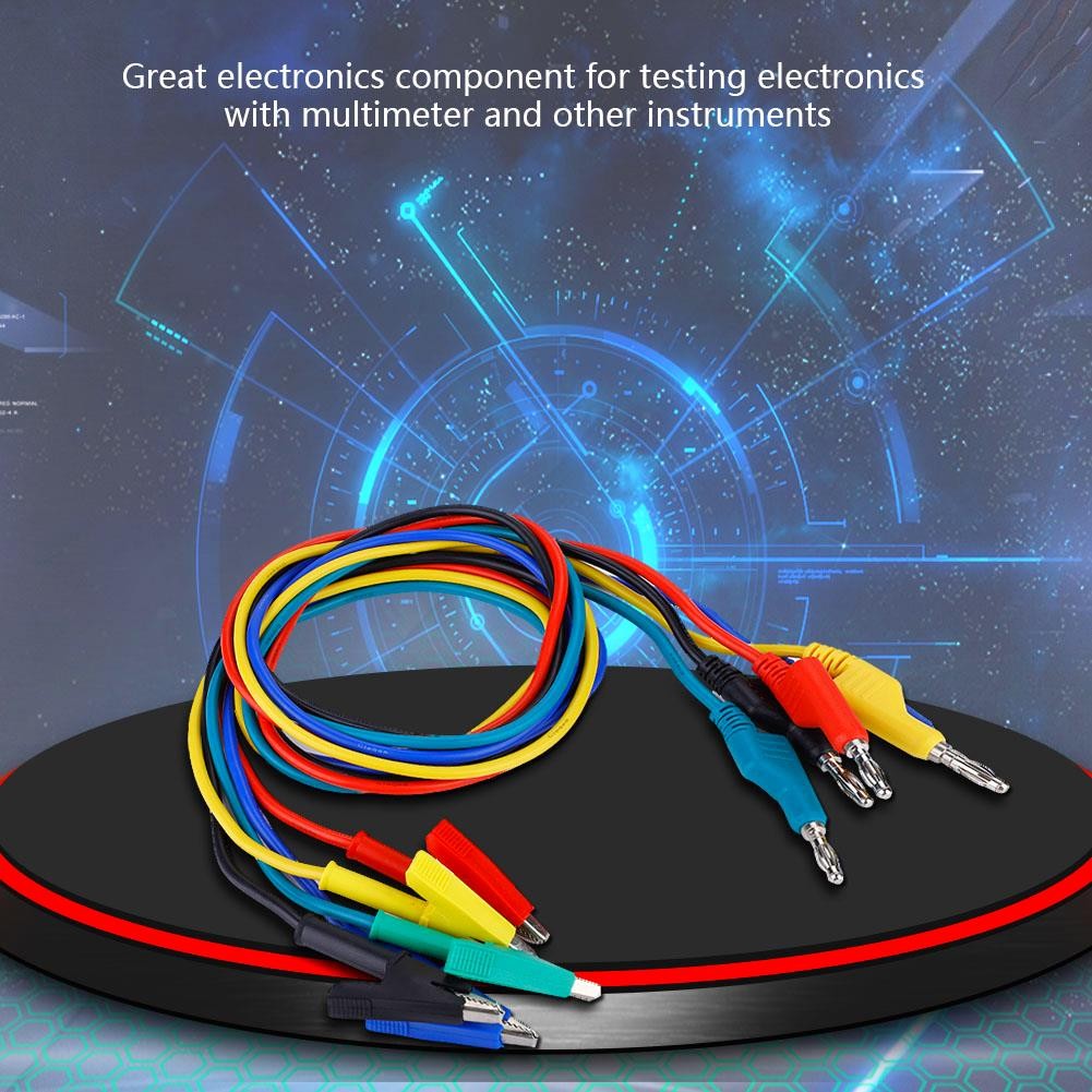 5pcs 1M High Voltage Banana Plug Clip Test Leads for Multimeter