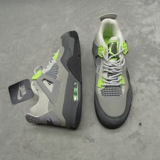 Nike Jordan Air Hombres 10.5 Zapatos Atléticos Gris Retro SE 95 Neón Con Cordones Gamuza