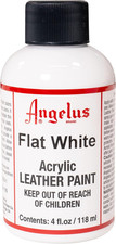 Acrylic Leather Paint Flat White 4 oz For Shoes Sneakers Furniture Canvas