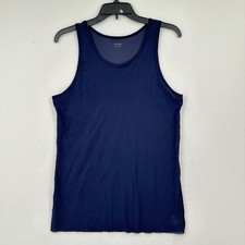 Uniqlo AIRism Micro Mesh Tank Top Mens M Blue Sheer Activewear Running Marathon