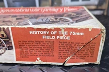 1970’s Life-Like 75mm World War I Artillery Piece 09692  NOS Model Kit