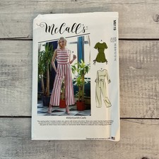McCalls 8119 Sewing Pattern Jumpsuit Romper Belt Sleeve Options 6-14 UNCUT