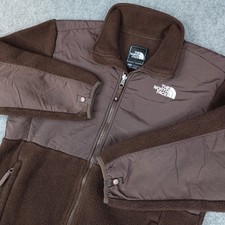 The North Face Jacket Girls XL Brown Polartec Denali Fleece Full Zip Winter Coat