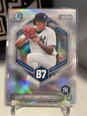 Carlos Lagrange Top 100 Chrome Prospect Rookie 2026 Bowman #BTP-87 Yankees QTY