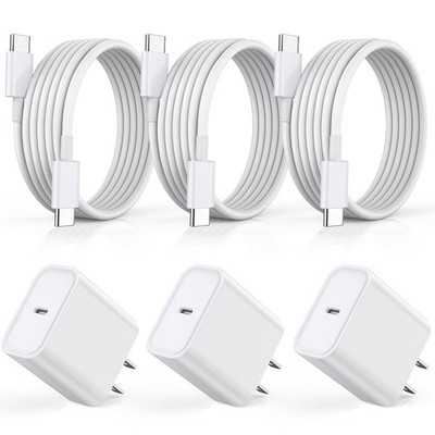Fast Charger for iPhone 17 16 15, 3Pack USB C iPad Charge PD Fast Charger Blo...