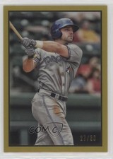 2019 Bowman Heritage Chrome Prospects Gold Refractor 27/50 Chad Spanberger 0b3