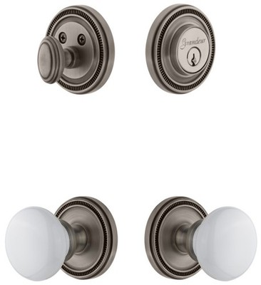 Grandeur SOLHYD_SP_ESET_234 Soleil Solid Brass Single Cylinder - Grey