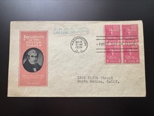1938 Prexie 9c William Henry Harrison Cachet FDC