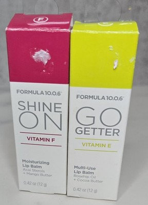 Formula 10.0.6 Vitamin F & E Collection Go Getter Shine On Set 2 Lip Balm Beauty