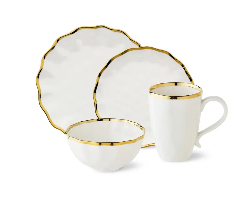 Certified International Regency Gold 16pc Dinnerware Set, Service for 4 - 11.00" - Image 3 of 4