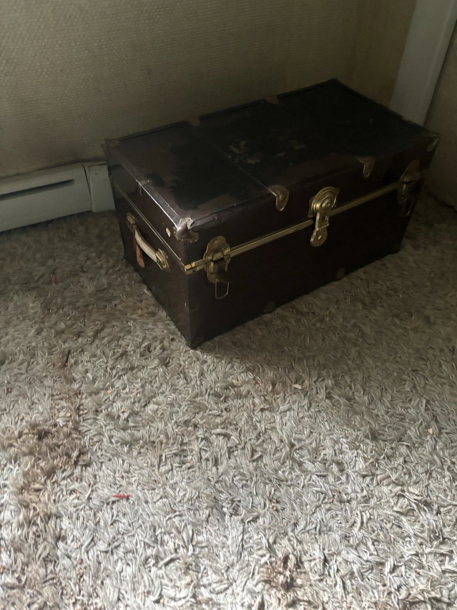 Brass Original Antique Trunks 1850-1899 Time Period Manufactured