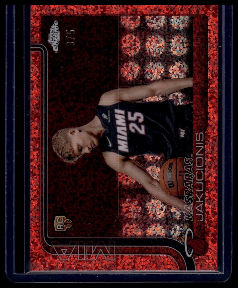 2025-26 Topps Chrome - Image Variation Kasparas Jakucionis #270 (RC) Red 3/5