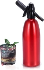 Sparkling Water Maker, 1L Soda Streaming Machine, 9.5 * * 3.3 cm, Red 