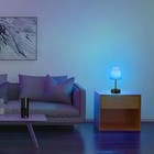 Bedside Table Lamp RGB 3 Color Temp USB C+A Ports H11.4in Flaxen Shade Touch — photo 2