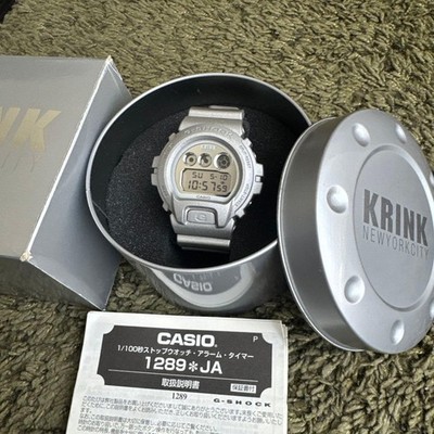 Casio G-Shock DW-6900KR-8JR KRINK Collaboration Silver Watch Used Authentic