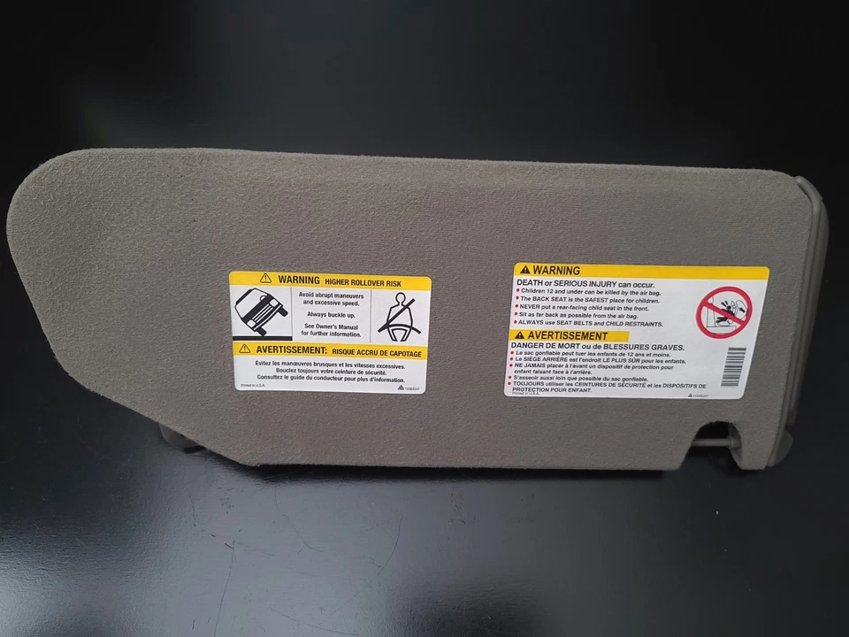 1995-2005 GMC Jimmy Chevy Blazer S10 КОМПЛЕКТ СОЛНЦЕЗАЩИТНЫХ КОЗЫРЬКОВ ЛЕВЫЙ И ПРАВЫЙ ВОДИТЕЛЬ ПАССАЖИР - Изображение 2 из 4