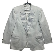 Christian Dior Tuxedo Jacket Mens 46R Gray Le Soir Satin Peak Lapel Blazer