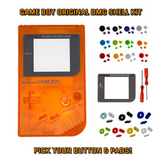 Nintendo Game Boy Original DMG Replacement Housing Shell Kit CLEAR ORANGE