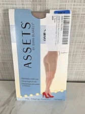 Spanx Assets Mid-Thigh Shaper Hi-Waist Nude Size 4 Red Hot Label New! BxDD