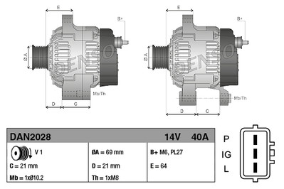 DENSO DAN2028 Generator
