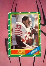 1986 Topps - Roger Craig #157 D* on Copyright Line