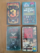 VHS VIDEOCASSETTE LOTTO : SLAYER - PANTERA - AC/DC - METALLICA - HARD & HEAVY 
