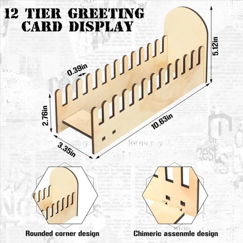 4 Tier Wooden Greeting Card Display Stand Craft Show - Picture 8 of 13