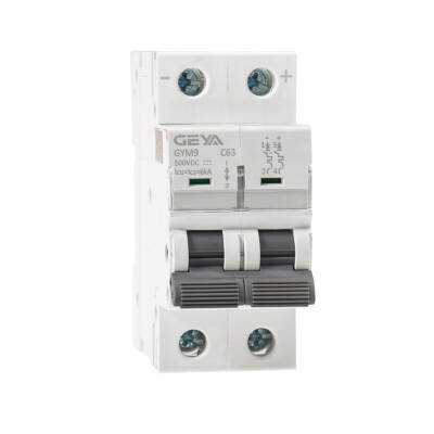 GEYA PV Solar DC MCB Mini Circuit Breaker 2P 6/10/16/25/32/40/50/63/80/100/125A