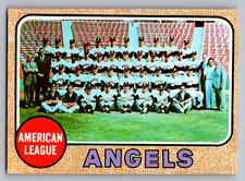 1968 TOPPS #252 CALIFORNIA ANGELS TEAM CARD W/BOB LEMON & BILLY HERMAN