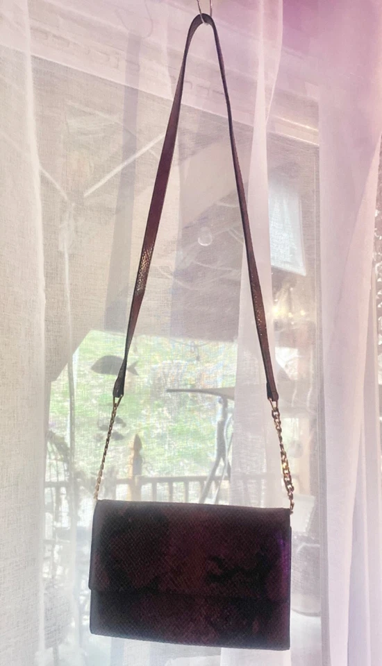 Nordstrom Bolso de Hombro Pitón Cuero Genuino Monedero Pequeño Foto 2 de 4