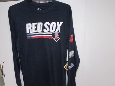BOSTON RED SOX 47 BRAND MENS LONG SLEEVE T SHIRT (LRG) NWT NAVY MILESTONE LOGOS