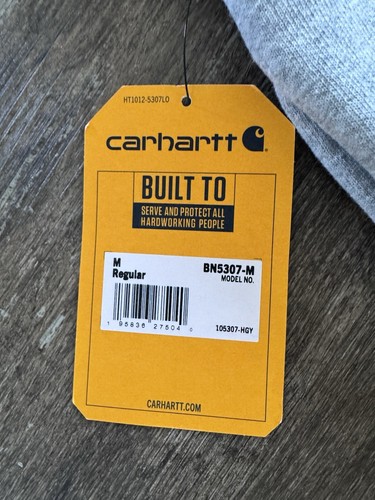 Pantaloni della tuta Carhartt peso medio conici taglia M vestibilità ampia foderati grigi autentici - Foto 6 di 17