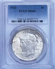 1923 PCGS MS64 Peace Silver Dollar