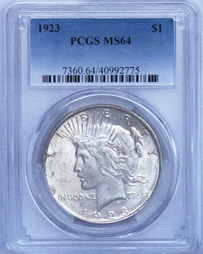 1923 PCGS MS64 Peace Silver Dollar