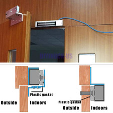 For Inward Door ZL Bracket 280KG/600lbs Holding Force Electric Magnetic Lock New