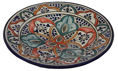 Moroccan Ceramic Plate Salad Pasta Bowl Serving Handmade Wall Hanging 10'' Medium
