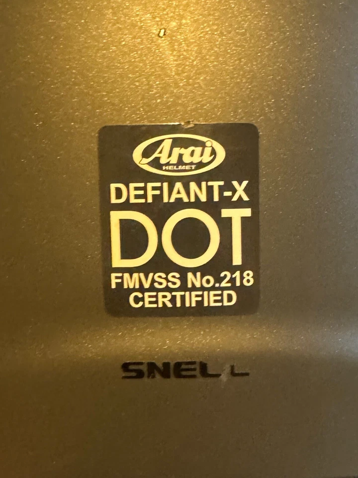 Arai Defiant-X XL Motorcycle Biker Helmet Matte Gray - Image 3 of 4