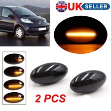 2x Dynamic LED Side Indicator Marker For Peugeot 107 206 307 Citroen C1 C2 C3