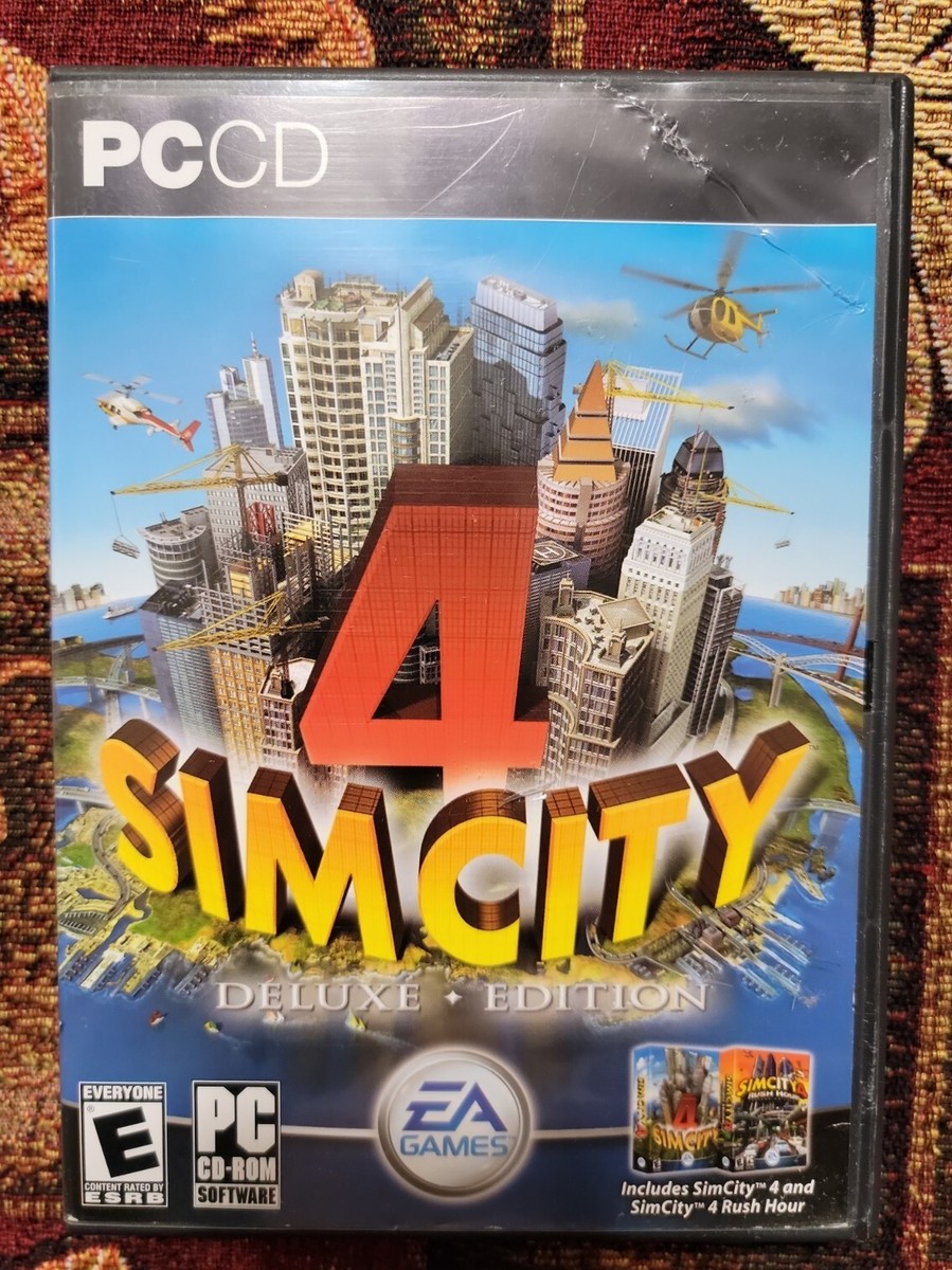 SimCity 4: Deluxe Edition PC Games CD-ROM 2 Discs with Manual