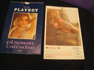 1974 Playboy Playmate Wall Calendar with original sleeve nice condition Hefner