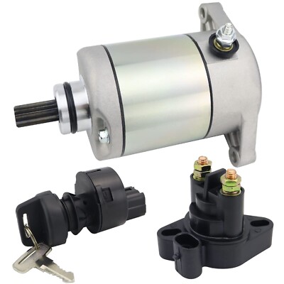Starter Motor & Solenoid Relay & Ignition Switch for Arctic Cat 400 Auto FIS ...