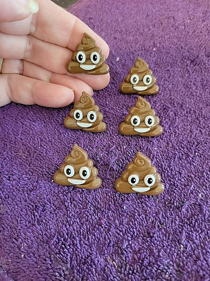 +Pooh Poop Potty Funny Thumb Tacks Push Pins - 6pc Set - Really Fun & Unique! - Image 3 of 4