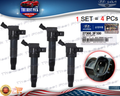  GENUINE  Ignition Coil 4PCS for Santa Fe Sonata Forte Optima Sorento 273003F100