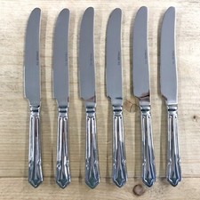 6 X HOTEL QUALITY PARISH HOLLOW HANDLE DESSERT KNIVES - DUBARRY PATTERN CUTLERY